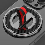 Carbon Fiber Texture Ring Kickstand 360 Degree Rotation Magnetic Phone Holder