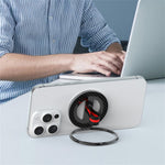 Carbon Fiber Texture Ring Kickstand 360 Degree Rotation Magnetic Phone Holder
