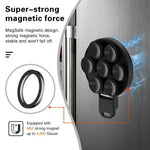 Silikon sugkoppsspegelstativ kompatibelt med MagSafe magnetfäste med inbyggd spegel