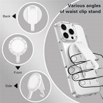 Universal Magnetic Phone Stand Anti Drop Waist Clip Bracket for Desktop / Computer Mount