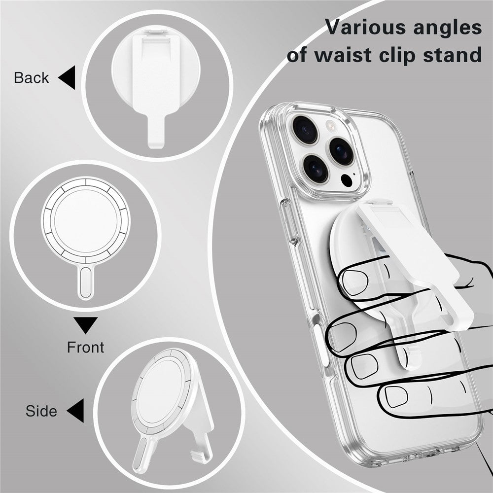 Universal Magnetic Phone Stand Anti Drop Waist Clip Bracket for Desktop / Computer Mount