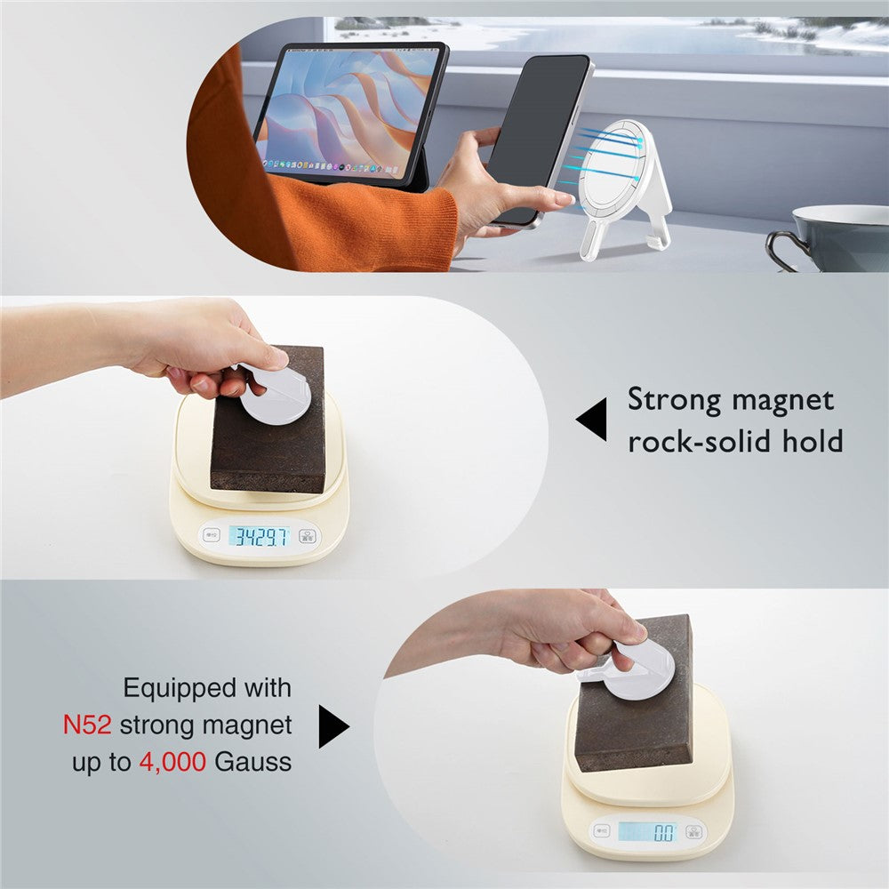 Universal Magnetic Phone Stand Anti Drop Waist Clip Bracket for Desktop / Computer Mount