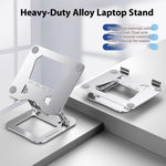 J22 17.3 Inch Laptop Stand Metal Base Heat Dissipation Adjustable Height Nano Steel Notebook Folding Holder Riser