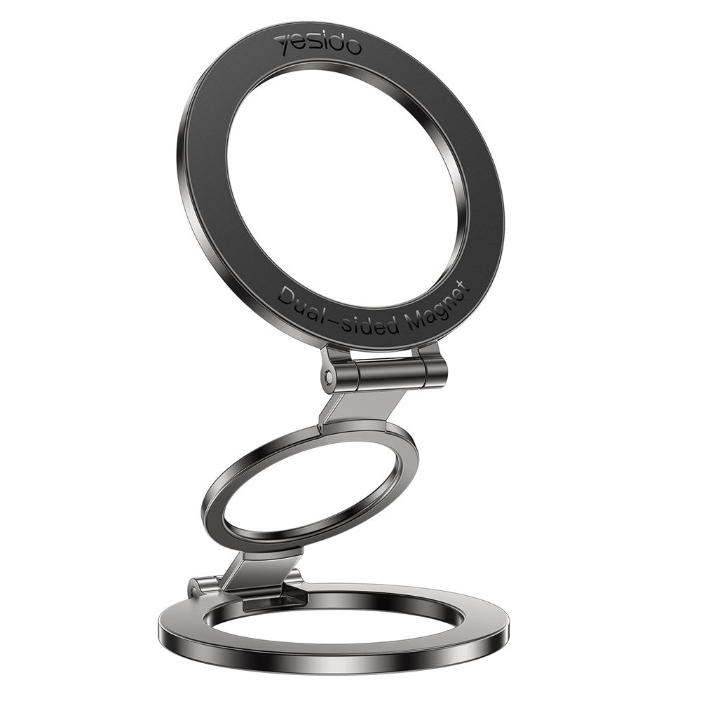 YESIDO C229 Double Sided Magnetic Phone Stand 360 Degree Rotation Foldable Ring Bracket