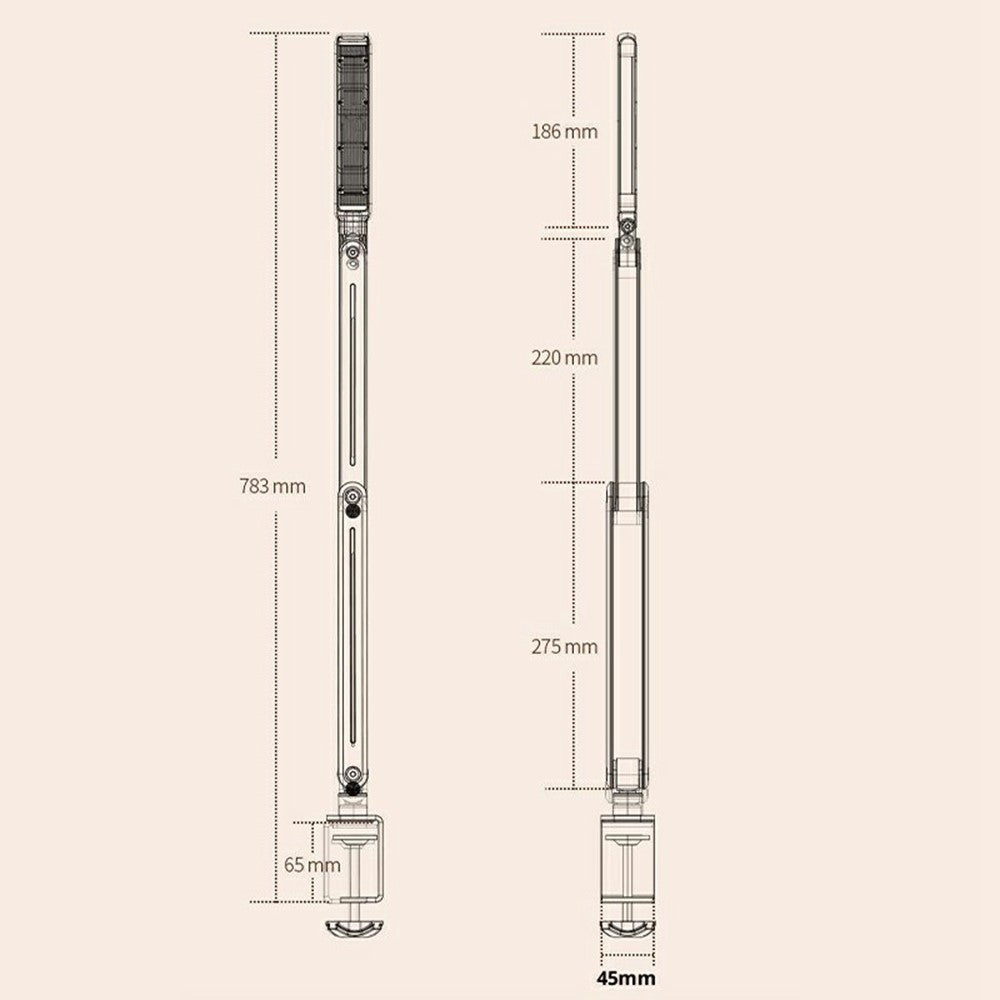 P86 Hopfällbar surfplattahållare i aluminiumlegering, 360 graders rotation, upphängningsarm, surfplatta, stativ för säng/skrivbord
