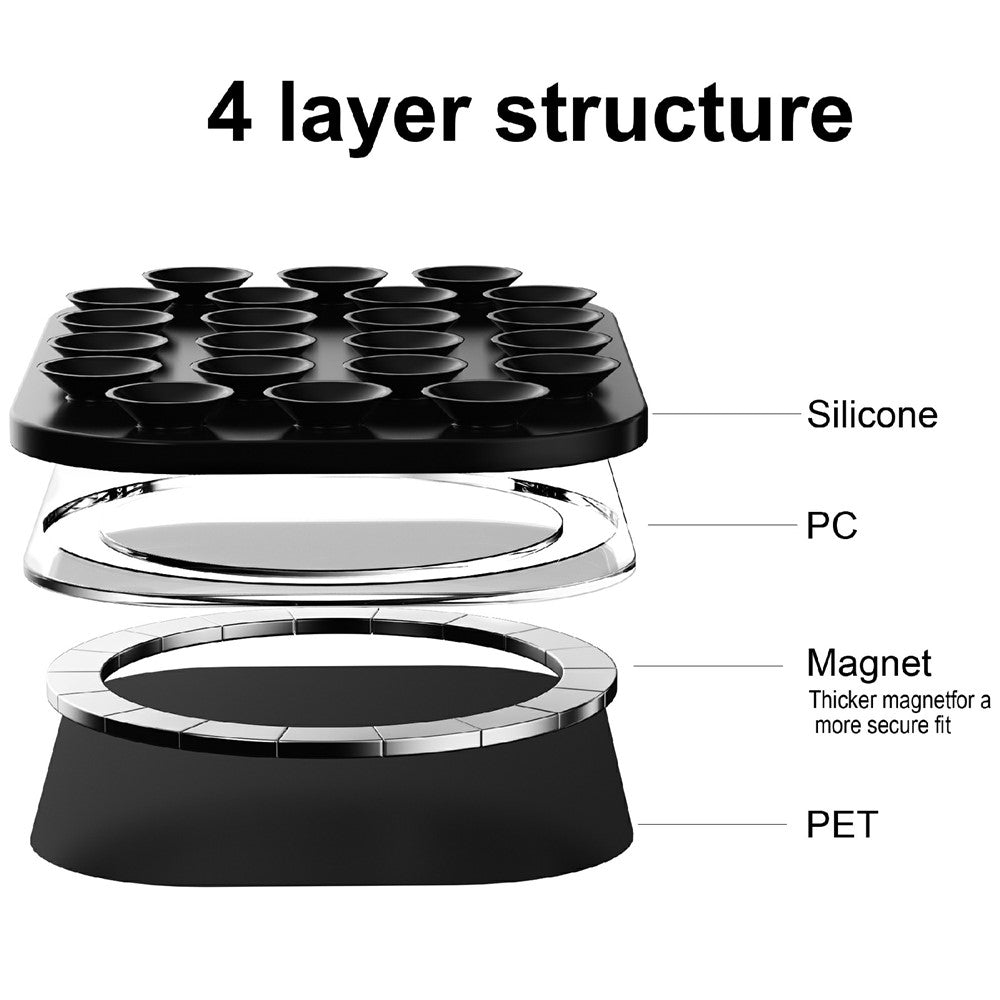 Magnetic Phone Stand Silicone Removable Suction Cup Phone Back Holder