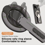 Dual Sided Magnetic Phone Kickstand 360 Degree Rotation Desktop Holder Stress Relief Zinc Alloy Phone Back Stand