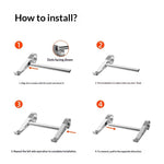 0022 Portable Aluminum Laptop Stand Desktop Riser Cooling Pad Foldable Storage Ergonomic Design for Home / Office