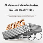 0022 Portable Aluminum Laptop Stand Desktop Riser Cooling Pad Foldable Storage Ergonomic Design for Home / Office