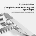 0022 Portable Aluminum Laptop Stand Desktop Riser Cooling Pad Foldable Storage Ergonomic Design for Home / Office