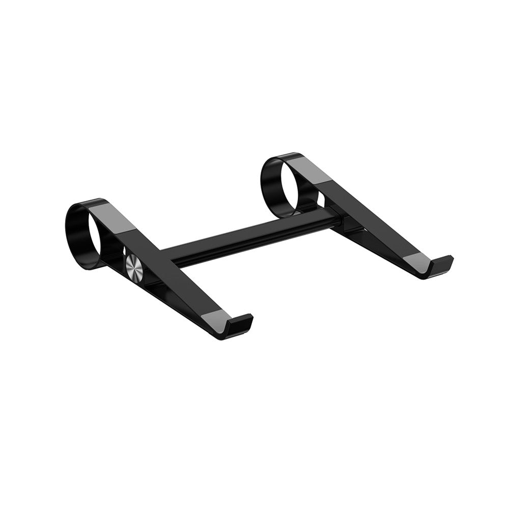 0022 Portable Aluminum Laptop Stand Desktop Riser Cooling Pad Foldable Storage Ergonomic Design for Home / Office