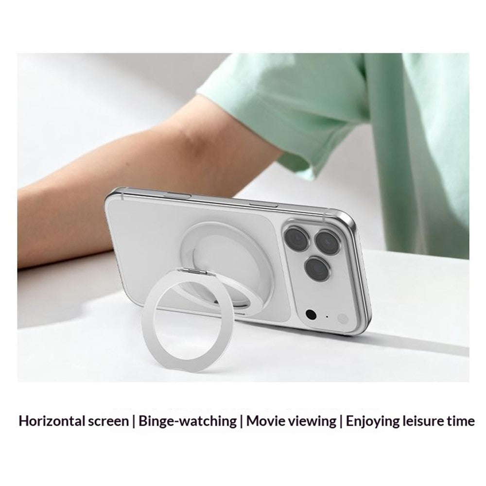 Q11  Ultra Thin Tri-Fold Magnetic Ring Stand Adhesive Mount 360 Degree Rotation Phone Bracket
