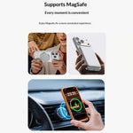 Q11  Ultra Thin Tri-Fold Magnetic Ring Stand Adhesive Mount 360 Degree Rotation Phone Bracket