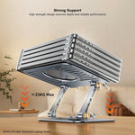 XUNDD XDHO-079 Hollow Out Laptop Stand 360 Degree Rotatable Foldable Carbon Steel Desktop Notebook Bracket