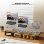 XUNDD XDHO-079 Hollow Out Laptop Stand 360 Degree Rotatable Foldable Carbon Steel Desktop Notebook Bracket