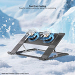 XUNDD XDHO-082 Laptop Cooling Stand with Dual Fans RGB Lighting Foldable Notebook Bracket