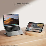 XUNDD XDHO-082 Laptop Cooling Stand with Dual Fans RGB Lighting Foldable Notebook Bracket