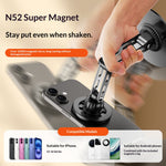 Desktop Magnetic Phone Stand Three-Axis Adjustable Metal Bracket for Live Streaming / Movie Watching