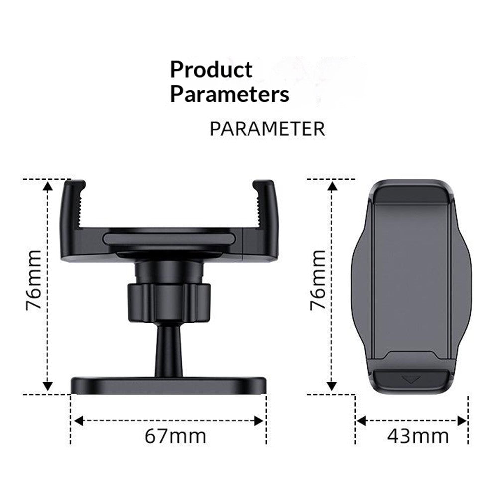 146C Universal Magnetic Phone Holder 360 Degree Rotating Cellphone Stand for Gym / Car / Refrigerator