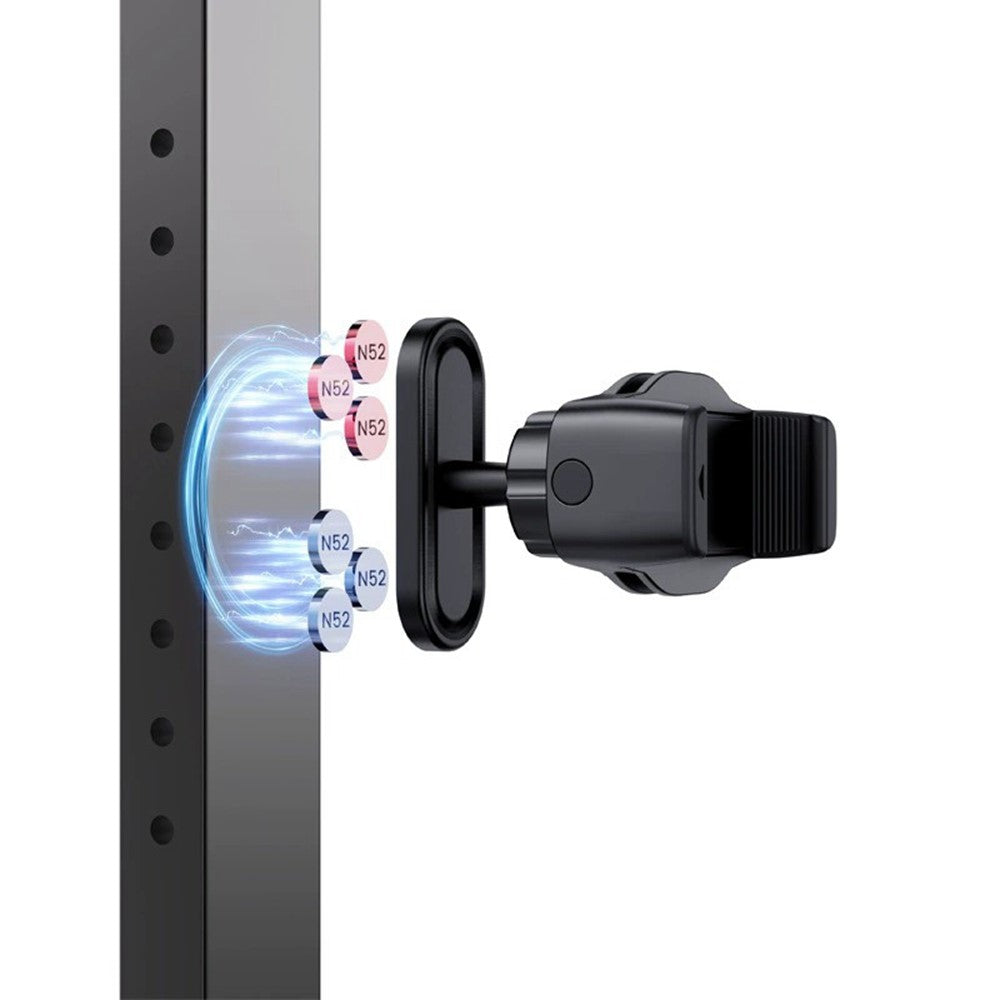 146C Universal Magnetic Phone Holder 360 Degree Rotating Cellphone Stand for Gym / Car / Refrigerator
