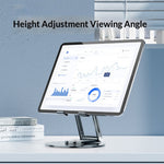 AZEADA PD-T02 360 Degree Rotating Tablet Stand Aluminum Adjustable Desktop Phone Holder