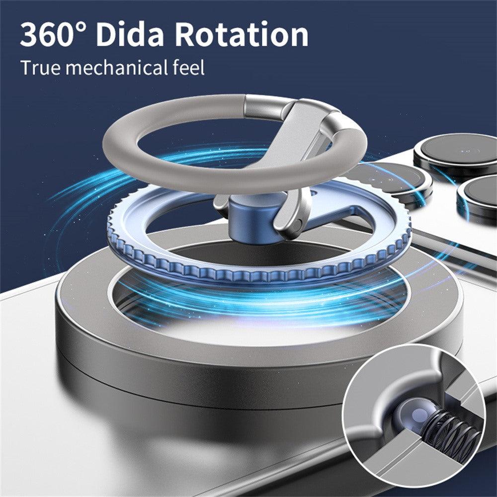 Magnetic Ring Holder 360 Degree Rotation Aluminium Alloy Silicone Foldable Phone Kickstand