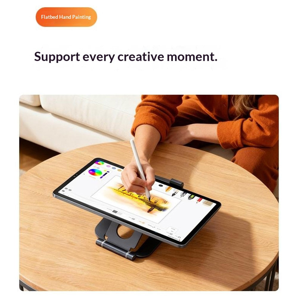 T2 MAX Foldable Phone Tablet Stand Aluminum Alloy Portable Desktop Holder for Office Study Entertainment