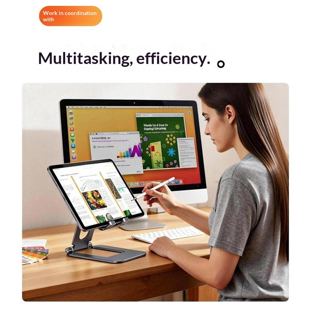 T2 MAX Foldable Phone Tablet Stand Aluminum Alloy Portable Desktop Holder for Office Study Entertainment