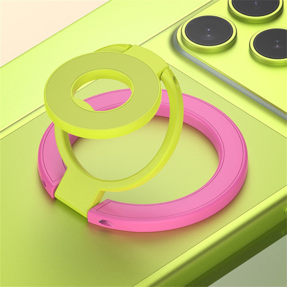 Magnetic Phone Ring Holder Compatible with MagSafe Triple Fold 360 Degrees Rotation Stand Multi-functional Mount