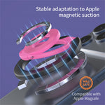 Magnetic Phone Ring Holder Compatible with MagSafe Triple Fold 360 Degrees Rotation Stand Multi-functional Mount