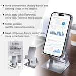 JUE-FISH Portable Foldable Phone Stand Galvanized Steel Adjustable Metal Desktop Cellphone Holder