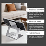 JUE-FISH Portable Foldable Phone Stand Galvanized Steel Adjustable Metal Desktop Cellphone Holder