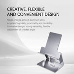 JUE-FISH Portable Foldable Phone Stand Galvanized Steel Adjustable Metal Desktop Cellphone Holder