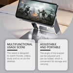 JUE-FISH Portable Foldable Phone Stand Galvanized Steel Adjustable Metal Desktop Cellphone Holder