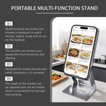 JUE-FISH Portable Foldable Phone Stand Galvanized Steel Adjustable Metal Desktop Cellphone Holder