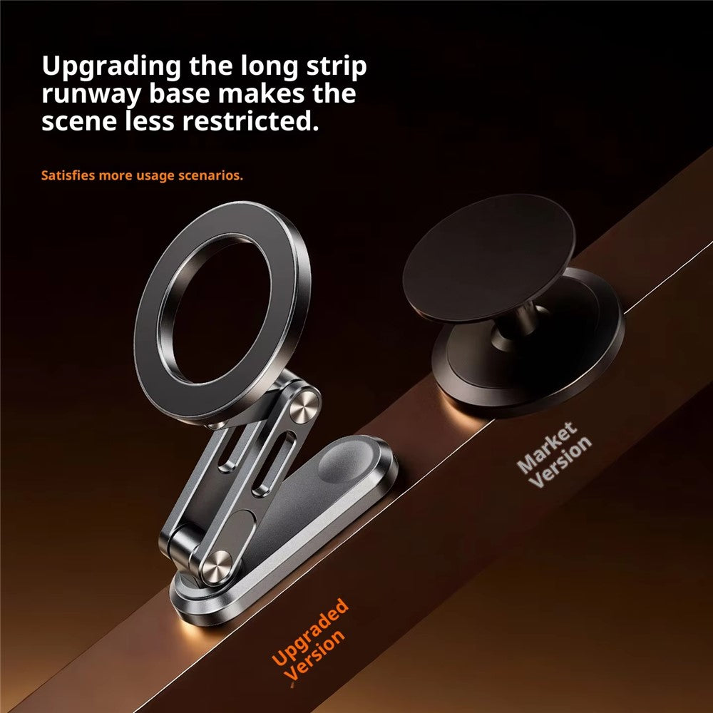 Z21 Dual-Sided Magnetic Phone Stand Foldable Aluminum Alloy 360 Degree Adjustable Double Sided Phone Holder for iPhone 17  /  16  /  15  /  14  /  Galaxy