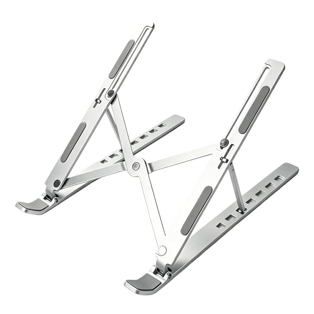Carbon Steel Foldable Laptop Stand 7-Level Height Adjustable Desktop Holder for Notebook Up To 18 Inch