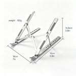 Carbon Steel Foldable Laptop Stand 7-Level Height Adjustable Desktop Holder for Notebook Up To 18 Inch