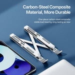 Carbon Steel Foldable Laptop Stand 7-Level Height Adjustable Desktop Holder for Notebook Up To 18 Inch