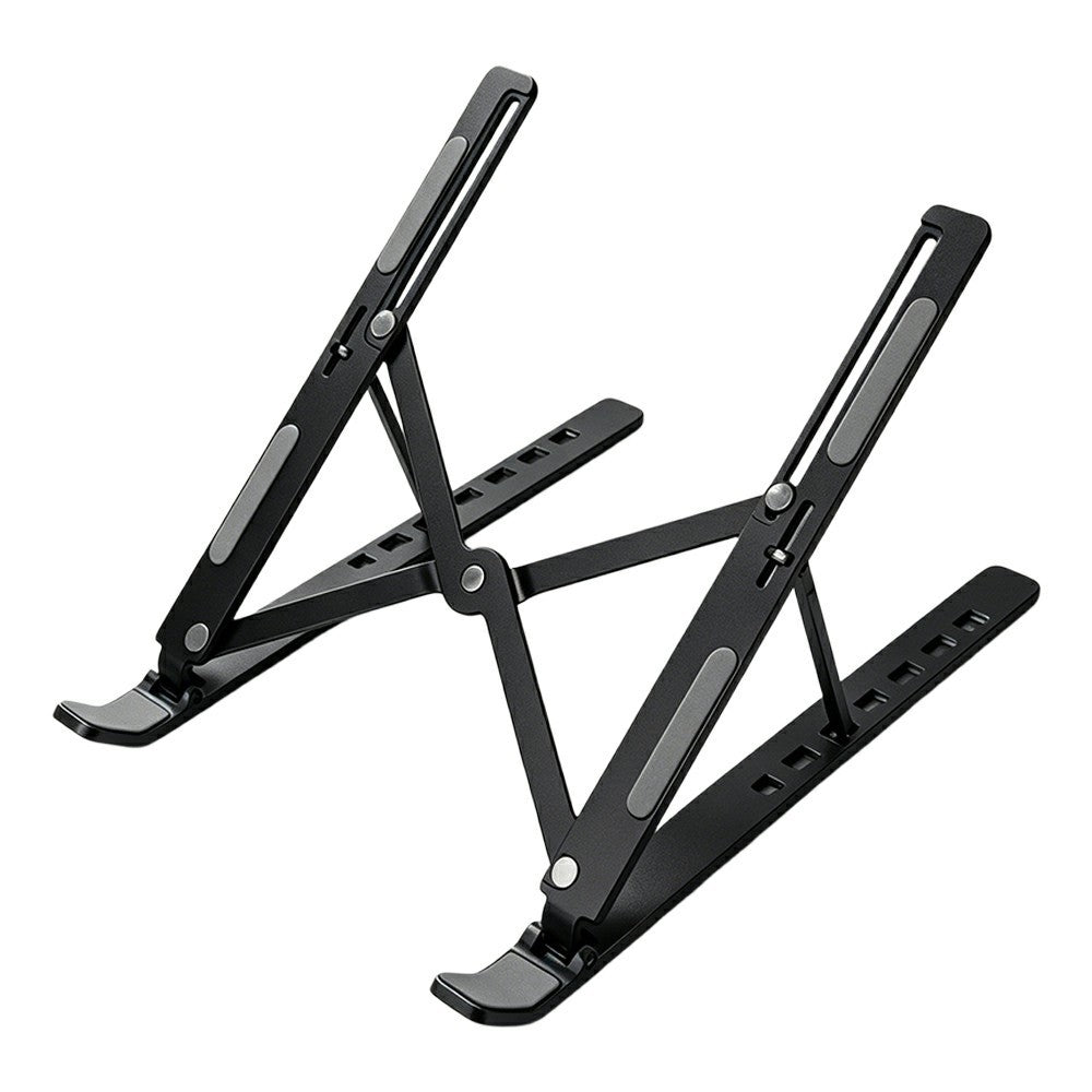 Carbon Steel Foldable Laptop Stand 7-Level Height Adjustable Desktop Holder for Notebook Up To 18 Inch