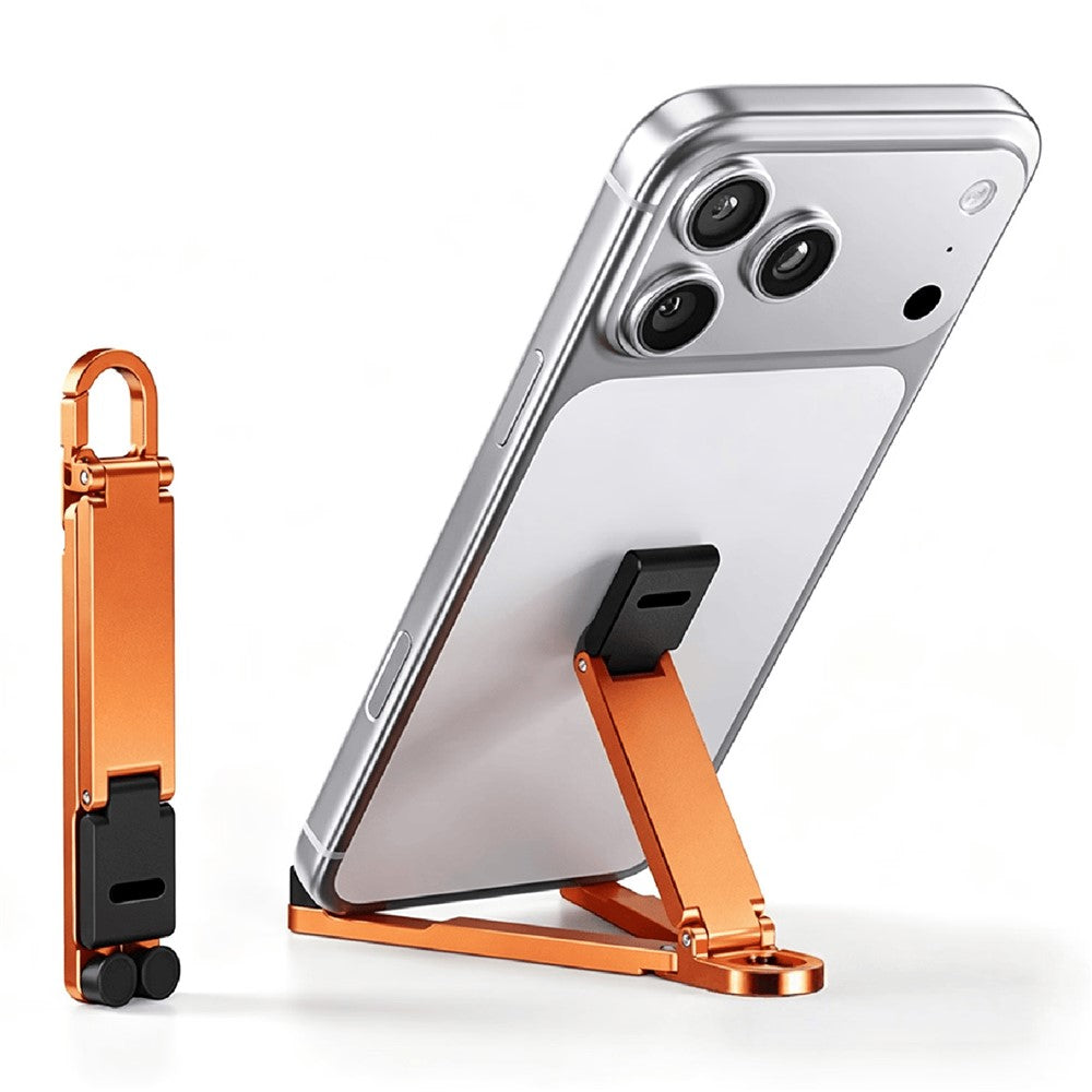 T11 Multifunctional Keychain Mini Phone Stand Foldable Aluminum Desktop Holder Portable Mobile Support Bracket
