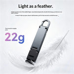 T11 Multifunctional Keychain Mini Phone Stand Foldable Aluminum Desktop Holder Portable Mobile Support Bracket