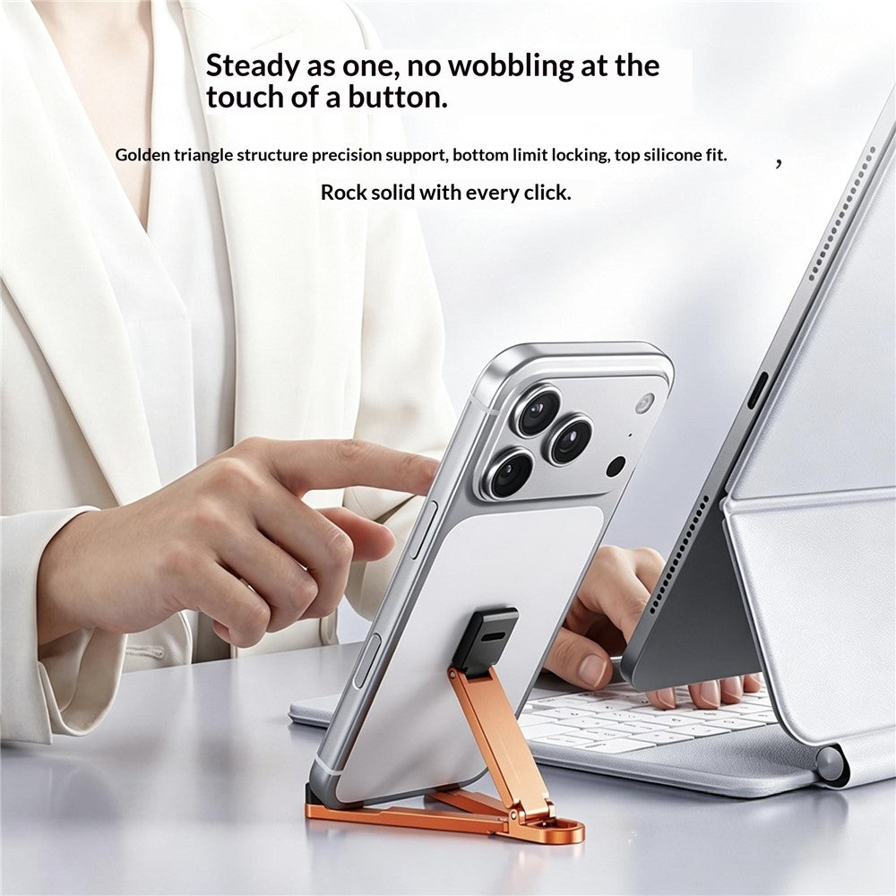 T11 Multifunctional Keychain Mini Phone Stand Foldable Aluminum Desktop Holder Portable Mobile Support Bracket