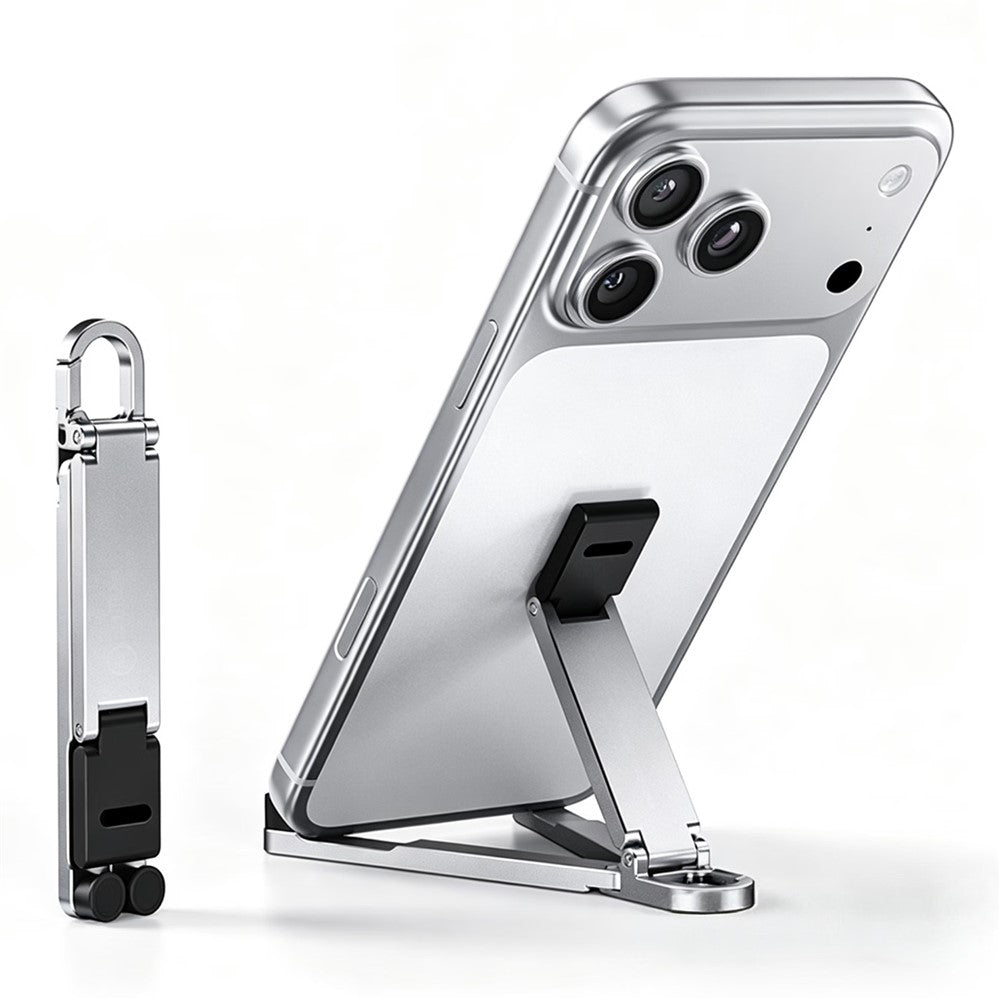 T11 Multifunctional Keychain Mini Phone Stand Foldable Aluminum Desktop Holder Portable Mobile Support Bracket