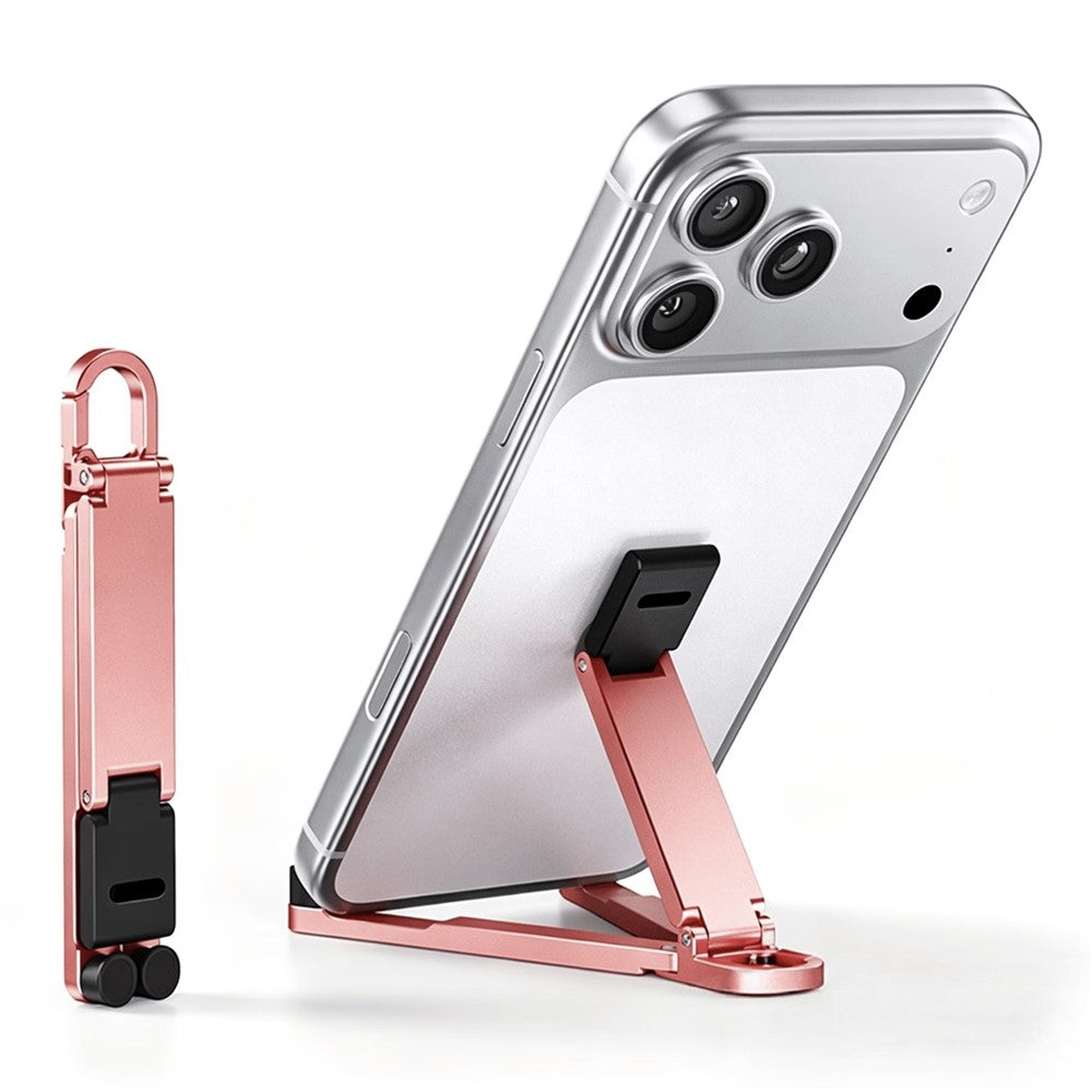T11 Multifunctional Keychain Mini Phone Stand Foldable Aluminum Desktop Holder Portable Mobile Support Bracket