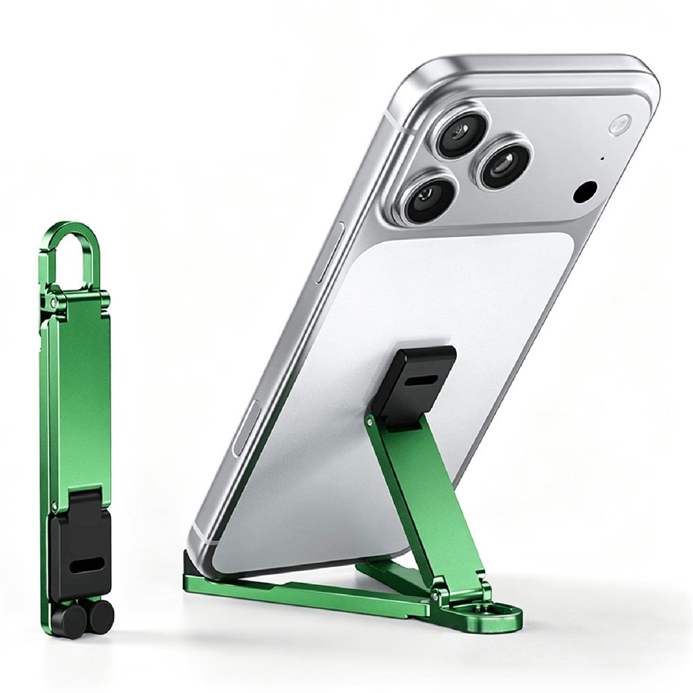 T11 Multifunctional Keychain Mini Phone Stand Foldable Aluminum Desktop Holder Portable Mobile Support Bracket