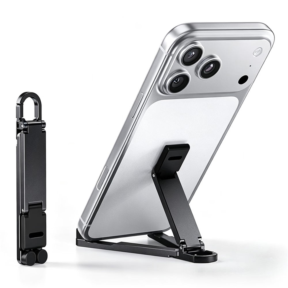 T11 Multifunctional Keychain Mini Phone Stand Foldable Aluminum Desktop Holder Portable Mobile Support Bracket