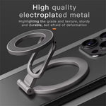 Double-Sided Magnetic Phone Stand Ring Holder Compatible with MagSafe 360 Degree Adjustable Metal Stand for iPhone 17  /  16  /  15  /  14  /  Samsung  /  Galaxy
