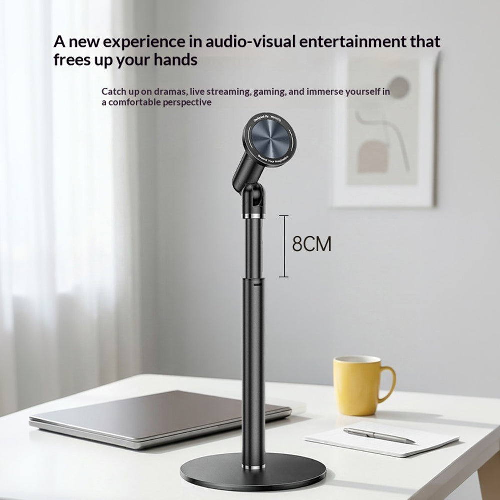 YESIDO C303 Desktop Phone Stand Adjustable Height Magnetic Mount Cellphone Holder for Live Streaming