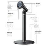 YESIDO C303 Desktop Phone Stand Adjustable Height Magnetic Mount Cellphone Holder for Live Streaming